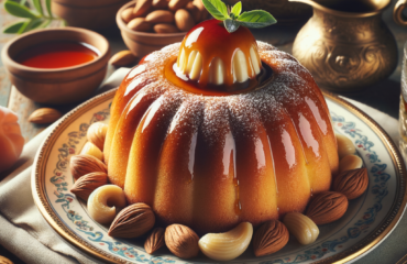 foto del dolce descritto nel testo “Ricetta Tradizionale per il Delizioso Babà Napoletano” servito in un piatto