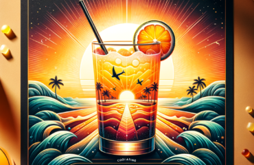 foto del cocktail descritto nel testo “Ricetta del Cocktail Sunset Boulevarde: Un Delizioso Mix Estivo”