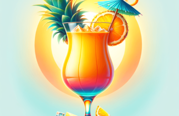 foto del cocktail descritto nel testo “Ricetta del Cocktail Tropical Sunrise: Il tuo drink estivo ideale”