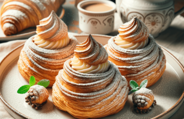 foto del dolce descritto nel testo “Home Recipe: How to Make Classic Sfogliatella Riccia Napoletana” servito in un piatto