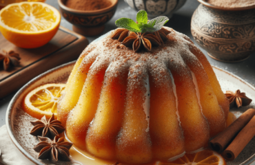 foto del dolce descritto nel testo “Come Fare un Autentico Baba al Rum: Ricetta della Tradizione Campana” servito in un piatto