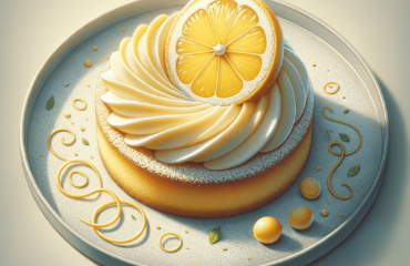 foto del dolce descritto nel testo “Delizia al Limone Recipe: Taste of Campania’s Classic Pastry” servito in un piatto