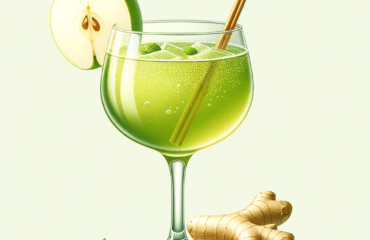 foto del cocktail descritto nel testo “Easy Green Apple and Ginger Cocktail Recipe”