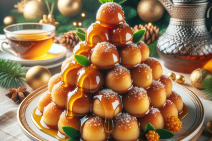 foto del dolce descritto nel testo “Enjoy the Festive Season with Classic Struffoli Napoletani Recipe” servito in un piatto
