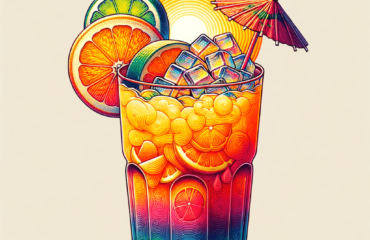 foto del cocktail descritto nel testo “Delicious Sunrise Punch Cocktail Recipe – Summer Refreshment Guide”