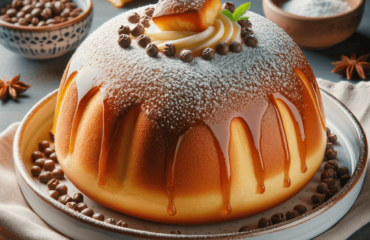 foto del dolce descritto nel testo “Ricetta Autentica dei Deliziosi Babà Napoletani: Guida Passo-Passo” servito in un piatto