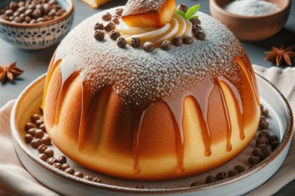 foto del dolce descritto nel testo “Ricetta Autentica dei Deliziosi Babà Napoletani: Guida Passo-Passo” servito in un piatto