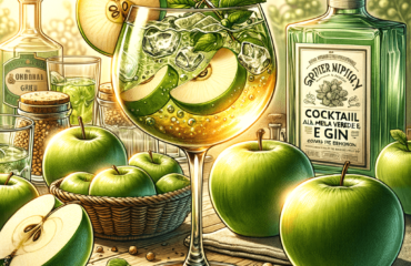 foto del cocktail descritto nel testo “Ricetta Facile: Cocktail alla Mela Verde e Gin per l’Estate”