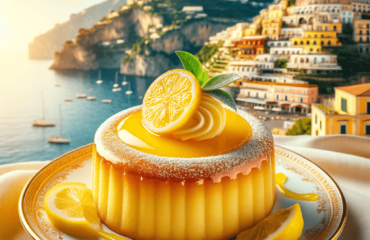 foto del dolce descritto nel testo “Ricetta autentica: Delizia al Limone della costiera Amalfitana” servito in un piatto