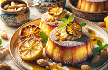 foto del dolce descritto nel testo “Authentic Delizia al Limone Recipe – Taste of Amalfi Coast” servito in un piatto