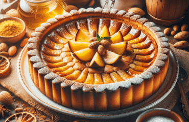 foto del dolce descritto nel testo “Ricetta Perfetta per la Pastiera Napoletana Tradizionale” servito in un piatto