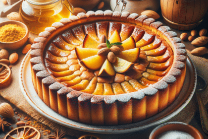 foto del dolce descritto nel testo “Ricetta Perfetta per la Pastiera Napoletana Tradizionale” servito in un piatto